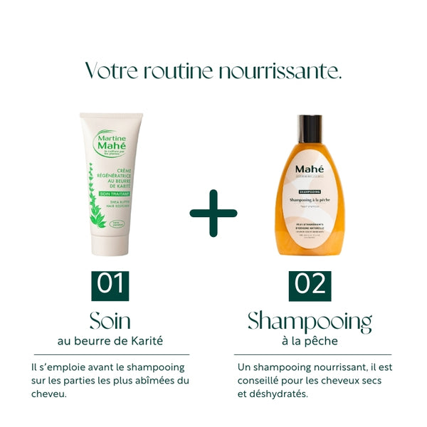 Crème régénératrice au beurre de karité pour cheveux secs